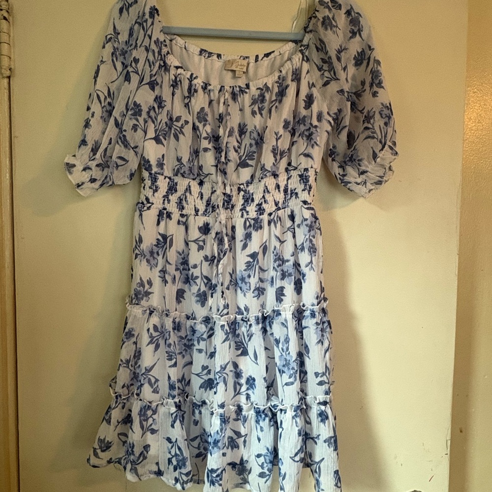 Indulge Blue Floral Dress